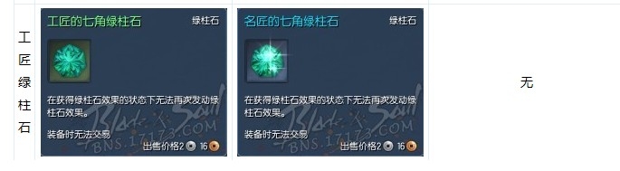 剑灵七角宝石属性