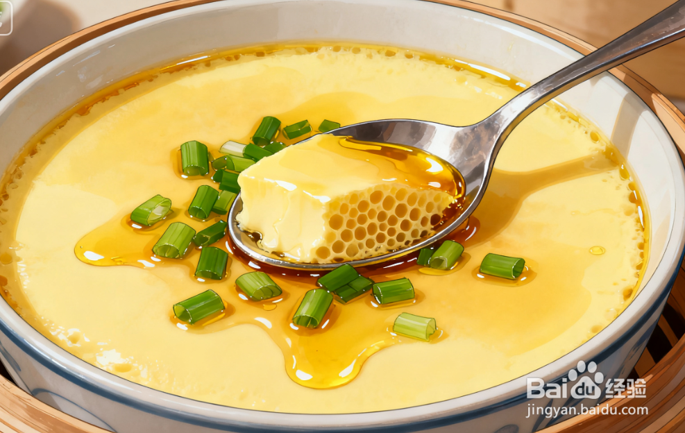 肉末蒸蛋羹:嫩滑入味,老人小孩都爱吃,无气孔