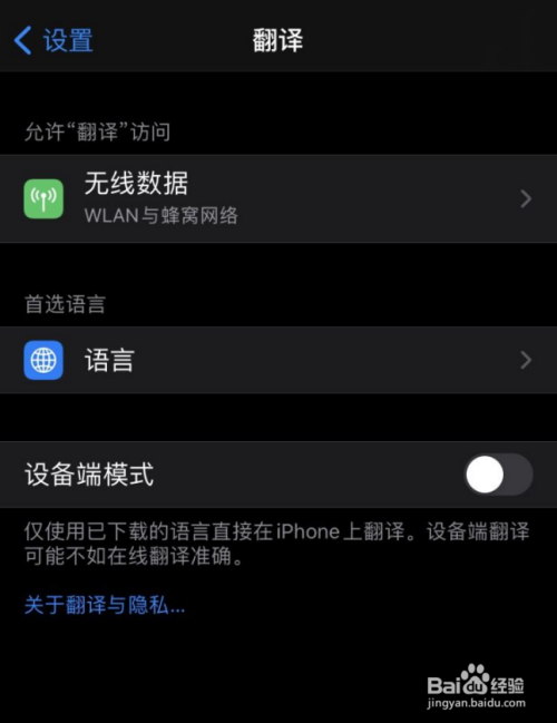 iPhone “翻译”应用无法正常使用解决方法
