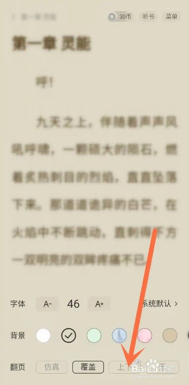 如何使用阅瓣免费小说APP选择翻页方式