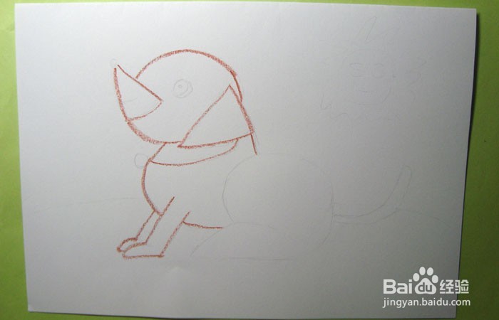 儿童蜡笔画之晒太阳的小泰迪