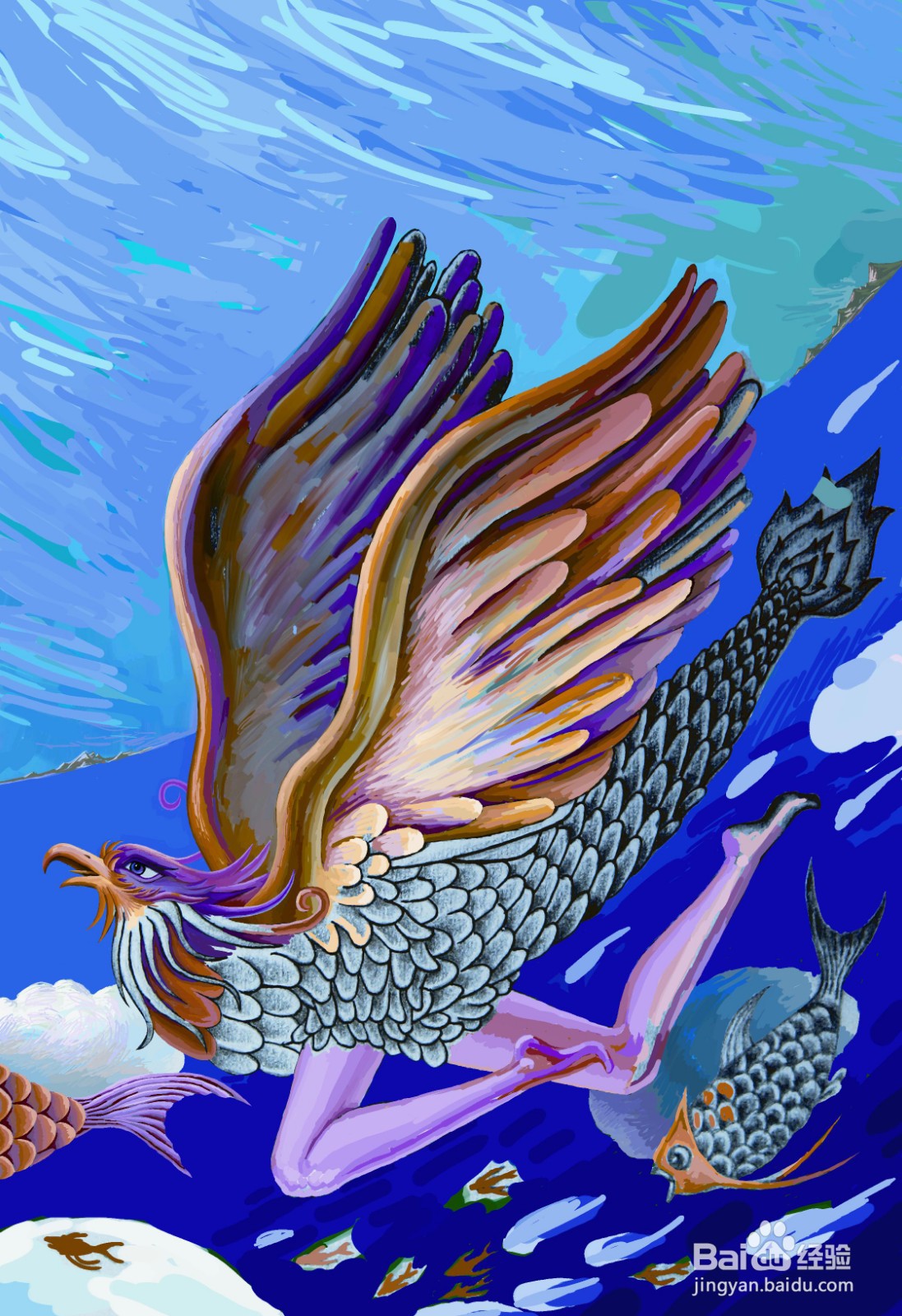 王疆原创CG插画《展翅翱翔》图片教程