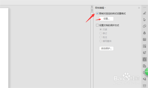 wps2019文字怎么限制选定的样式设置格式