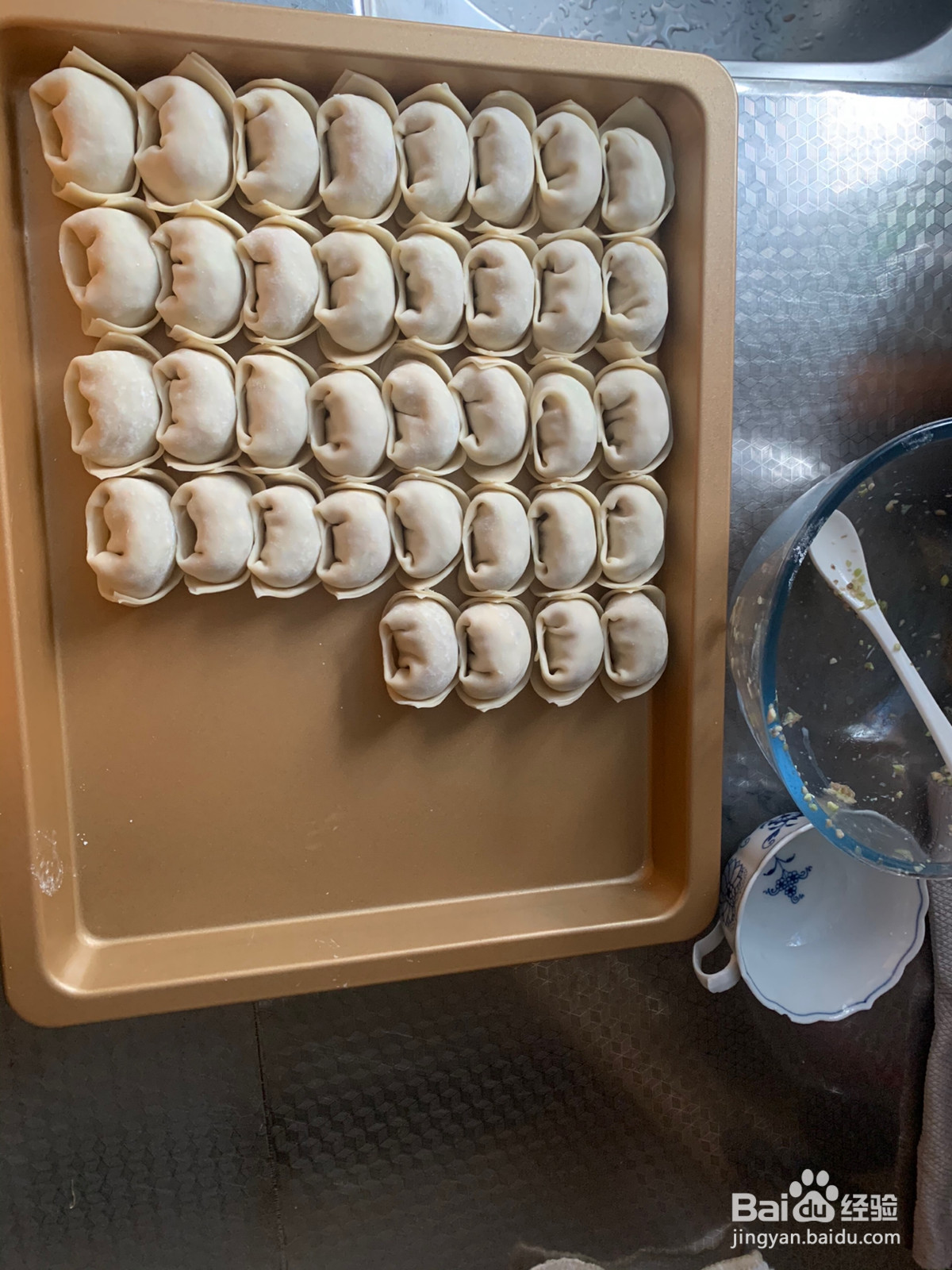 大馄饨蘑菇毛豆馅新颖的做法