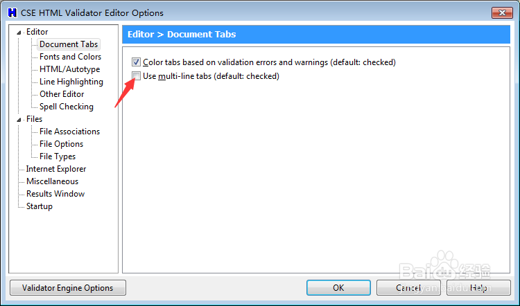 CSE Validator v14.0怎么设置使用多行选项卡