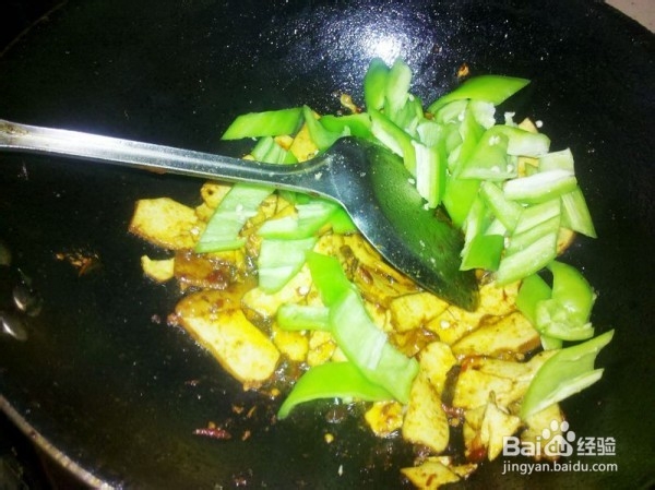 香干青椒的做法