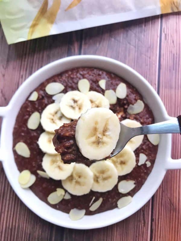 可可香蕉燕麦麸皮粥