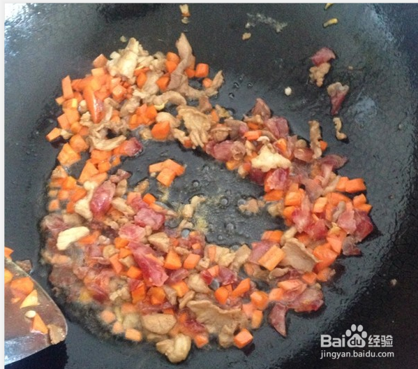 制作五彩炒饭