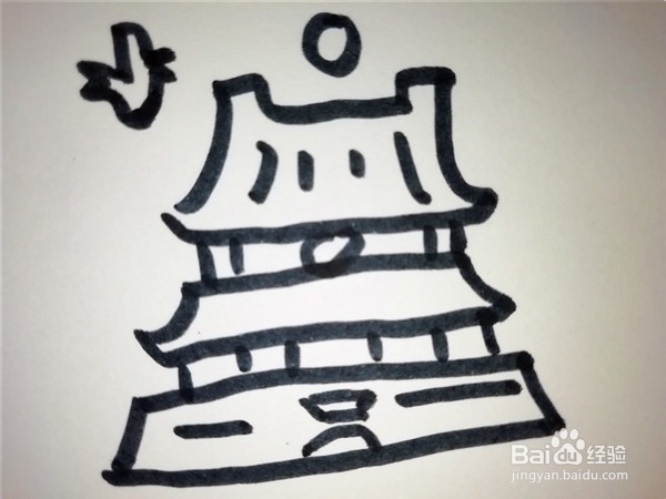 怎么样用简笔画画城门