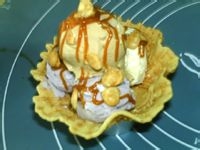 脆碗三色冰激凌的做法 怎么做冰激凌