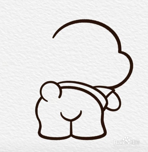 怎么画爱心小熊