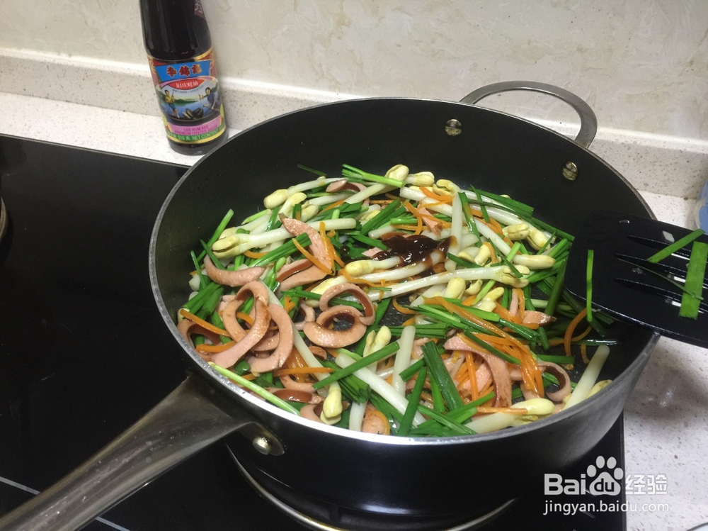 小炒花生芽的做法
