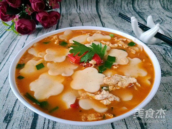 小柿子鸡蛋面片汤