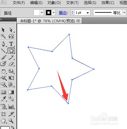 Ai中星形工具的使用方法教程 百度经验
