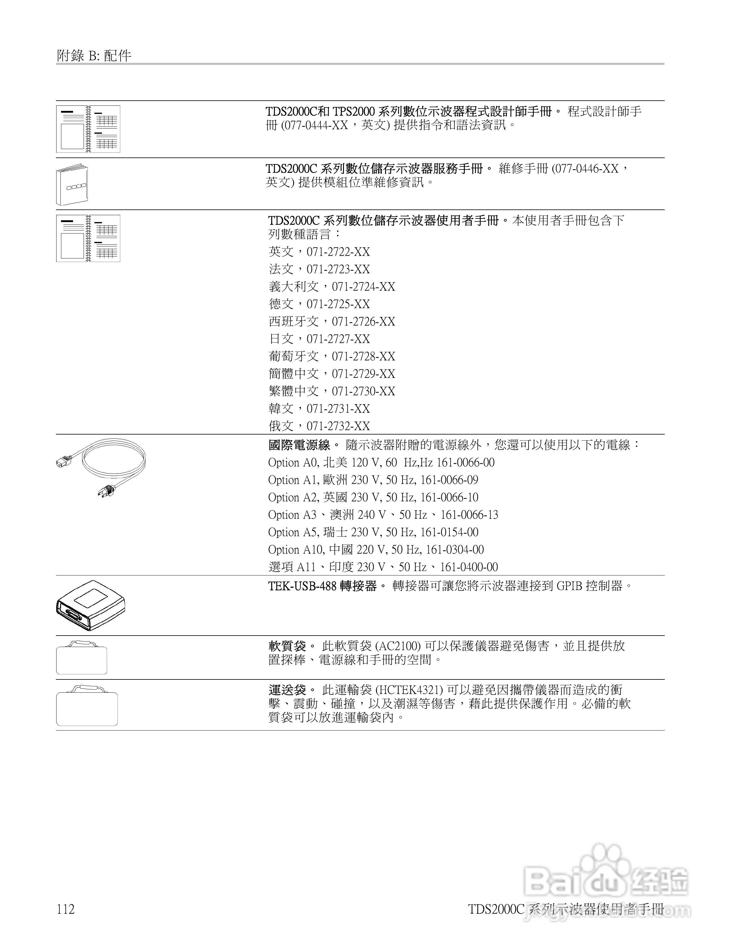 Tektronix TDS2000C系列数位储存示波器说明书:[13]