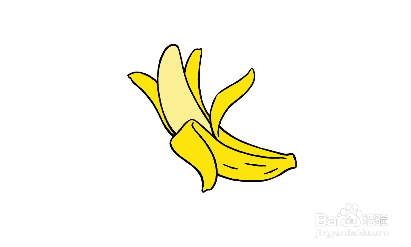 简笔画剥开的香蕉怎么画