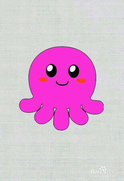 可爱小章鱼的画法