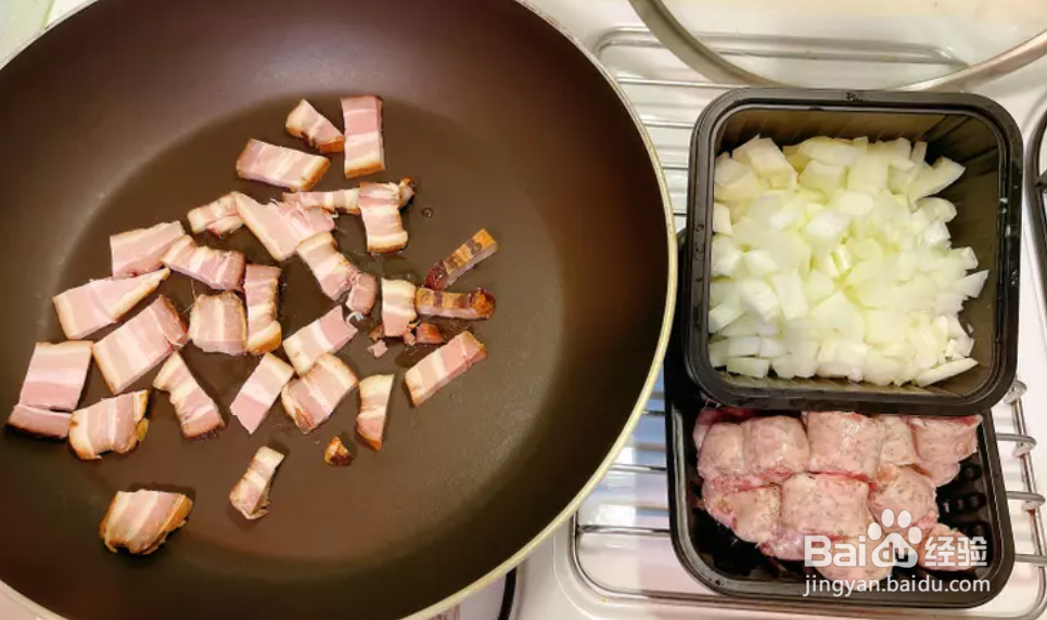 法式香肠培根蛋炒饭