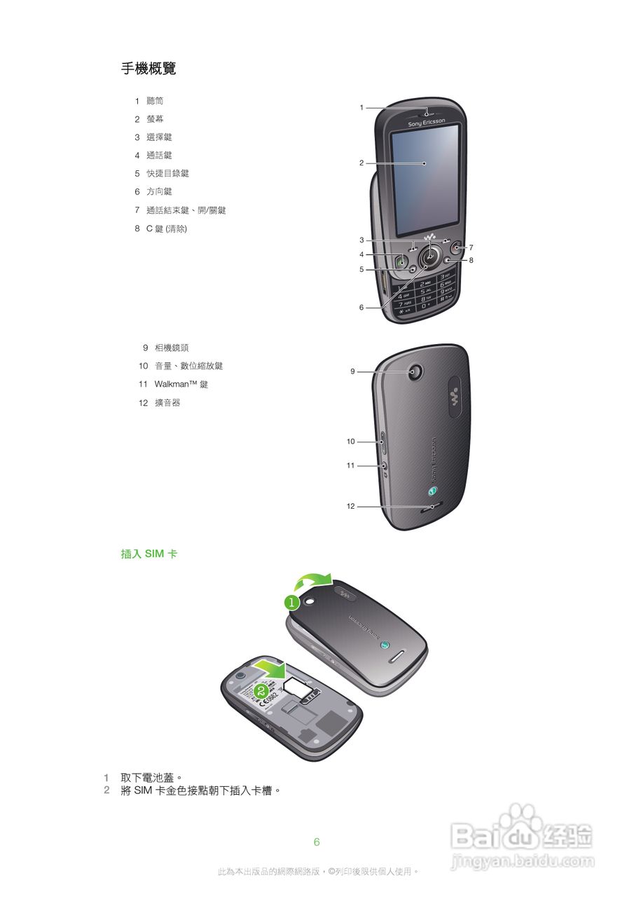 索尼爱立信W20i手机使用说明书:[1]