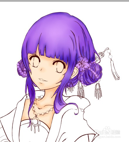 SAI绘画古装全过程 超详细