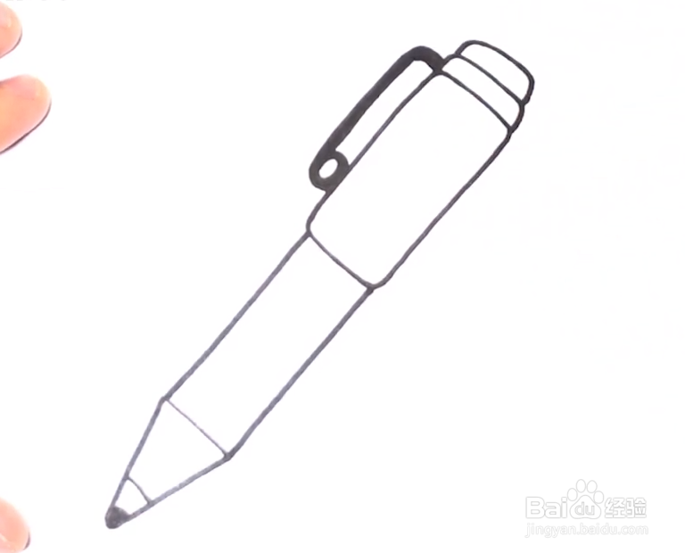 儿童简笔画——如何用彩笔一笔一笔画钢笔