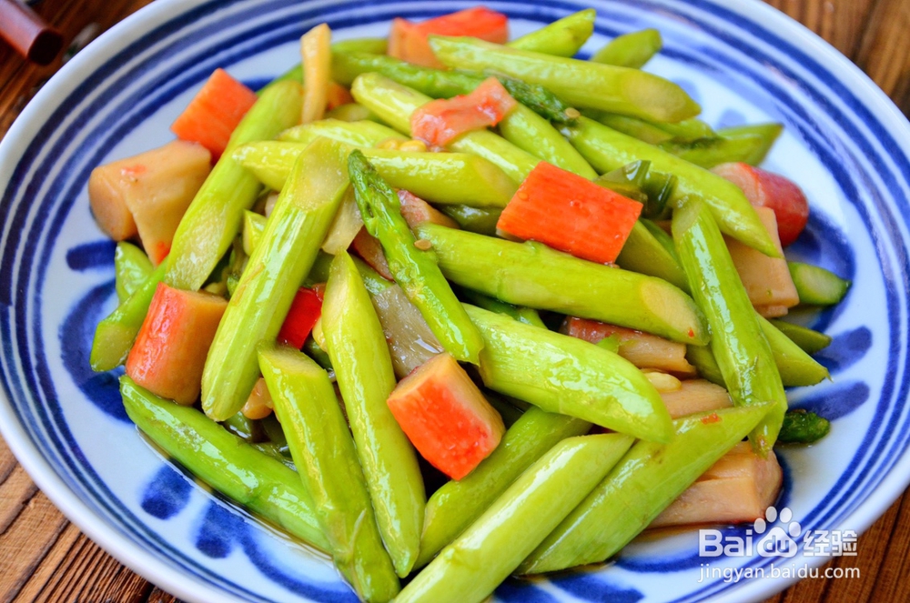 在家也能做的肉蟹棒芦笋