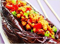 茄子烤着吃了——肉沫烤茄子