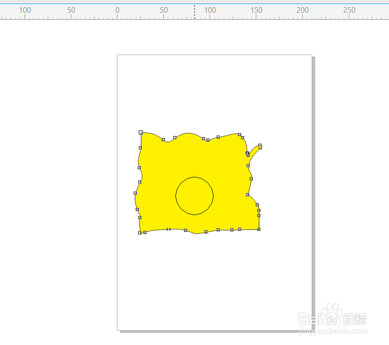 CDR怎样使用吸引工具改变形状