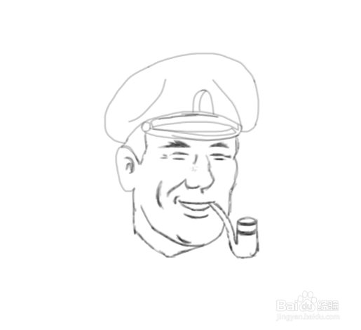 叼烟斗头像怎么画，怎么画叼烟斗的人
