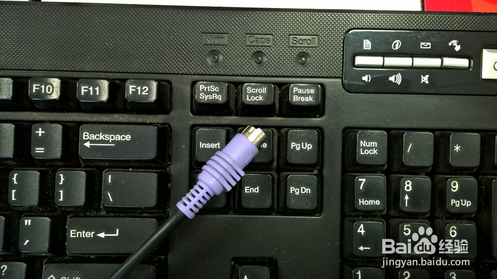 圆孔键盘插入电脑亮了一下又不亮了怎么办