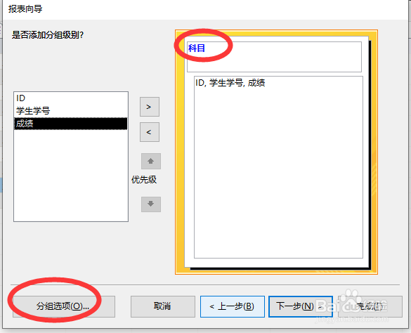 在access中创建分组报表