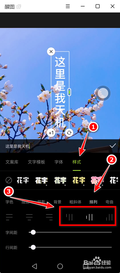醒图如何将图片编辑的文字进行竖向排列