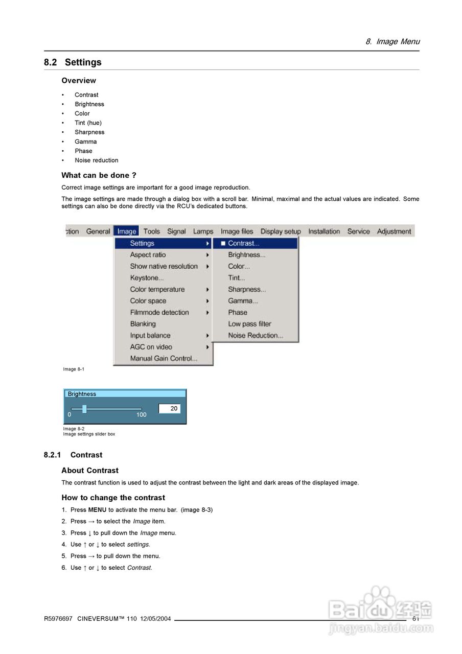 Barco巴可 Cine VERSUM 110投影机说明书:[7]