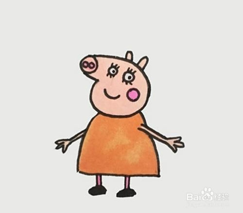 小猪佩奇的妈妈怎么画