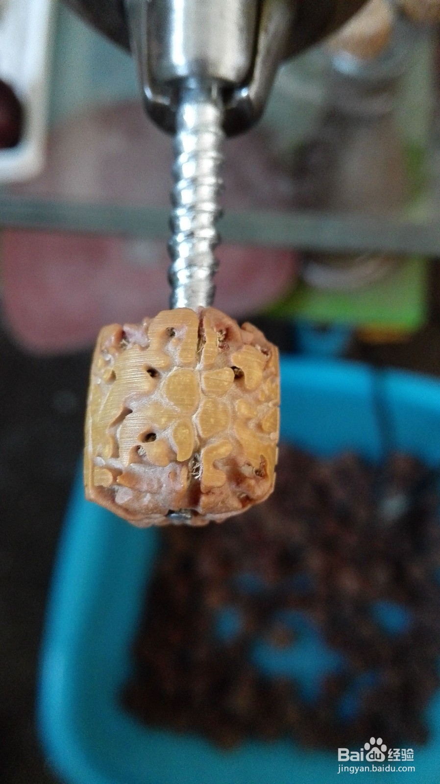 尼泊尔金刚菩提打磨无齿金刚圆珠桶珠镶嵌铜管