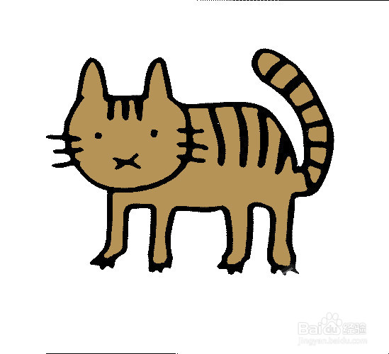 简单的小猫的画法。