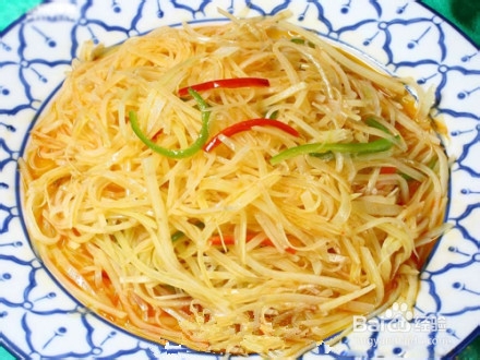 【经典的醋溜土豆丝】的简单做法