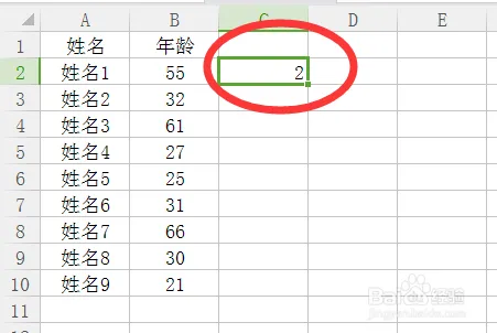 EXCEL统计各年龄段人数的方法图