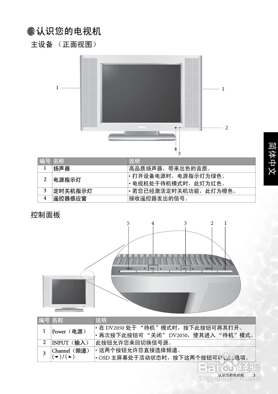 明基DV2050液晶彩电使用说明书:[2]
