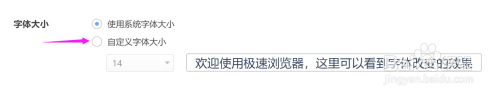 360极速浏览器的字体大小如何设置