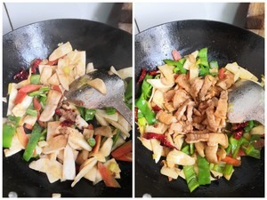 杏鲍菇炒肉片的做法