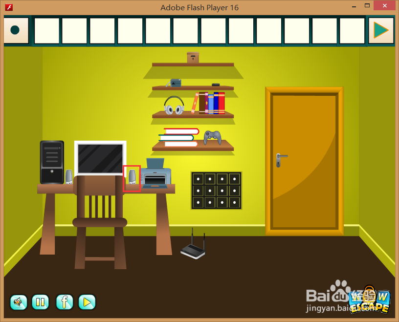 Flash游戏攻略：[43]蓝色单间逃脱-9