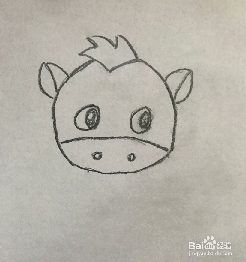 【简笔画】可爱的小马的分步画法