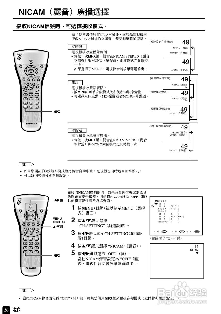 声宝LC-20E1H型液晶电视机说明书:[3]