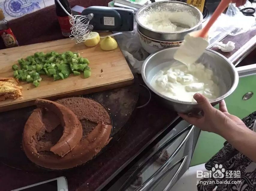 奇异果&芒果双层蛋糕