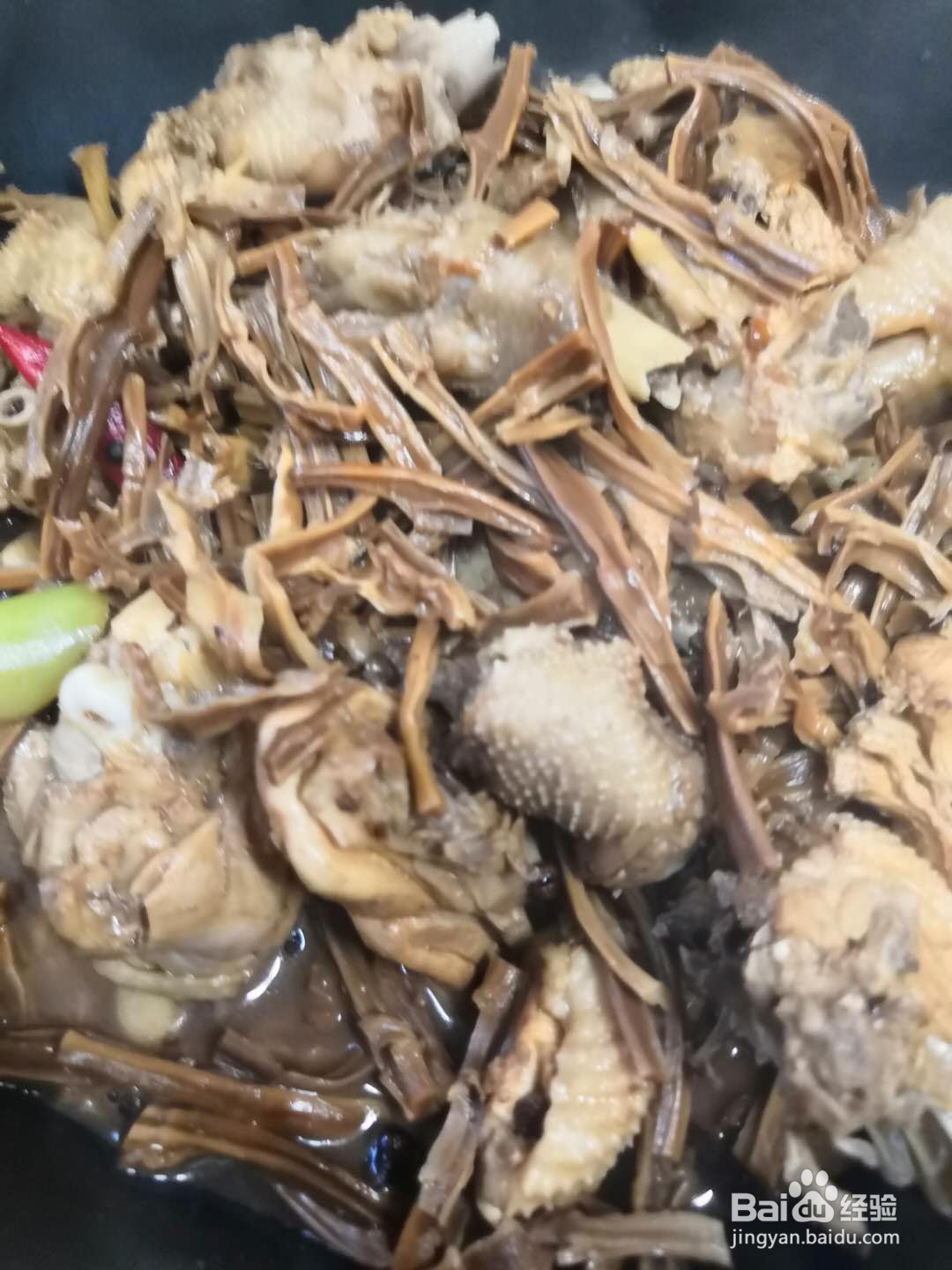 笋干焖鸡的做法
