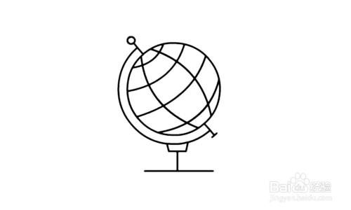 一步一步教你画地球仪简笔画