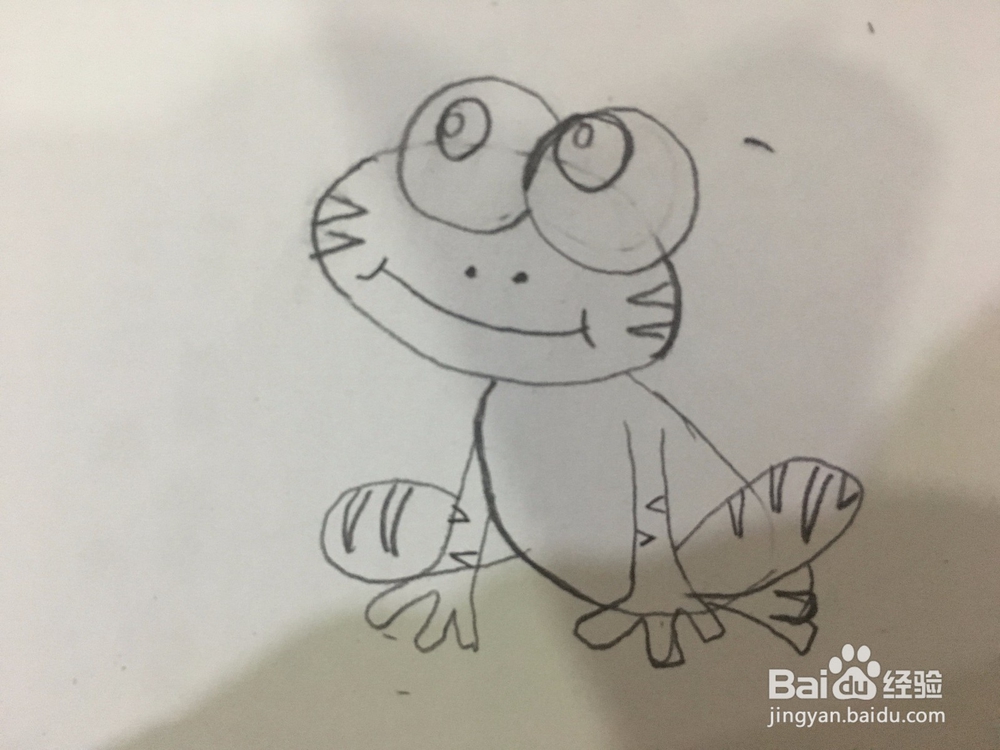 简笔画-画一只可爱的小青蛙