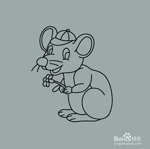 如何手工画可爱的老鼠简笔画?