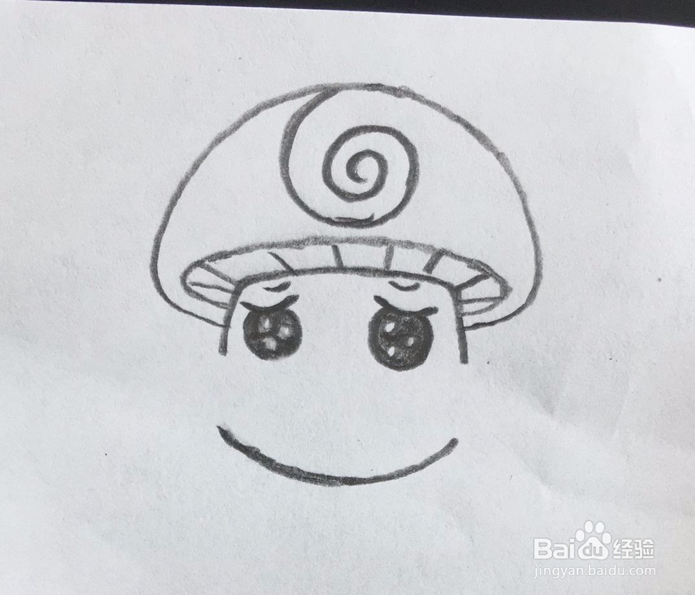 楚楚可怜的蘑菇君如何画